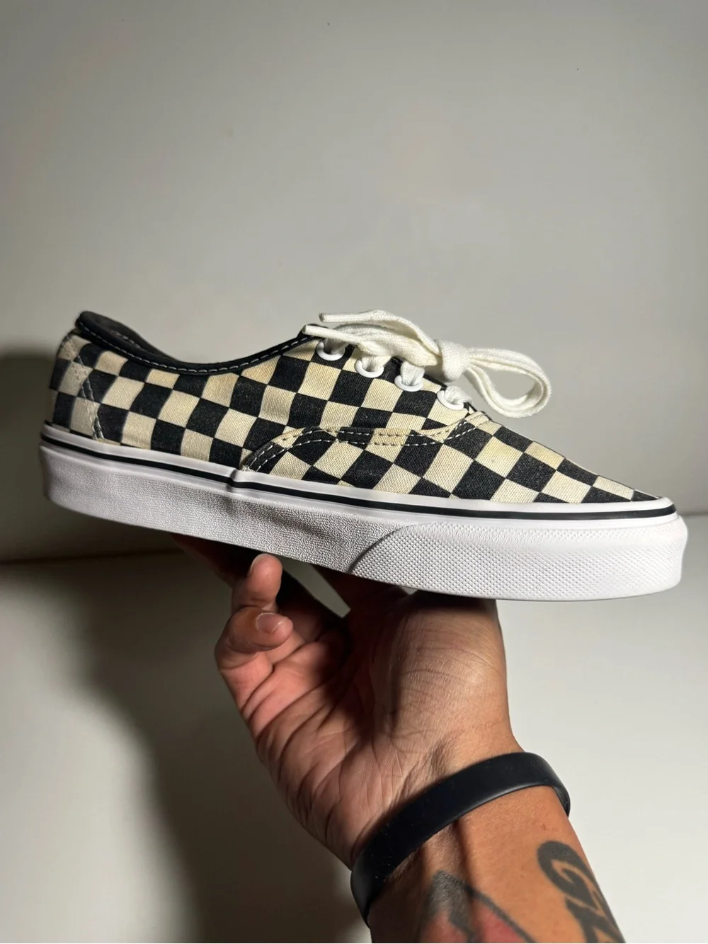 Vans Classic Checkerboard “Golden Coast” Black/Cream Women’s Size 6.5 - Picture 4 of 12